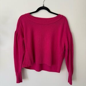 Anthropologie Fuchsia Crew Neck Sweater